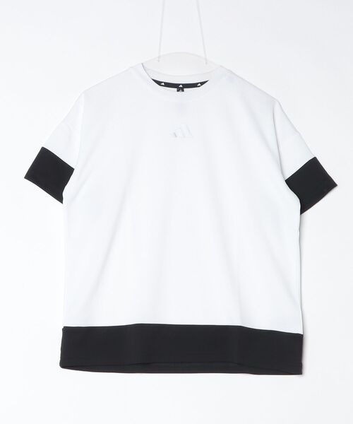 adidas(アディダス)の「アディダス adidas MUSTHAVES ルーズフィット カラーブロック 半袖 ティーシャツ(Tシャツ/カットソー・レディース・ホワイト/ブラック/ネイビー・S/M/L/XL)」の2枚目の写真