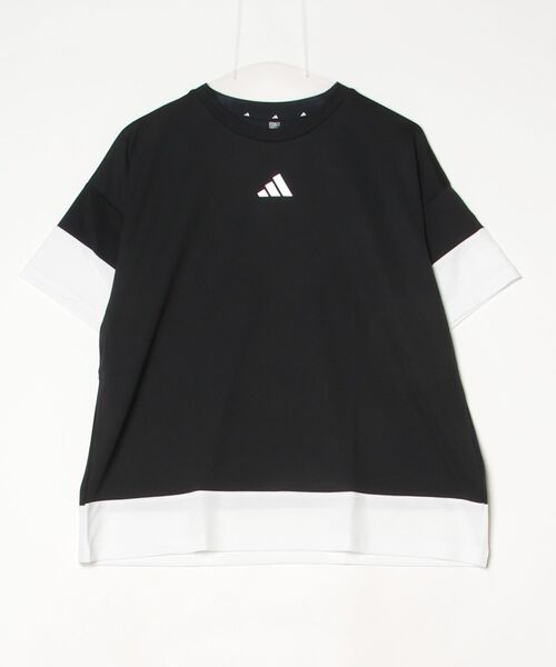 adidas(アディダス)の「アディダス adidas MUSTHAVES ルーズフィット カラーブロック 半袖 ティーシャツ(Tシャツ/カットソー・レディース・ホワイト/ブラック/ネイビー・S/M/L/XL)」の3枚目の写真