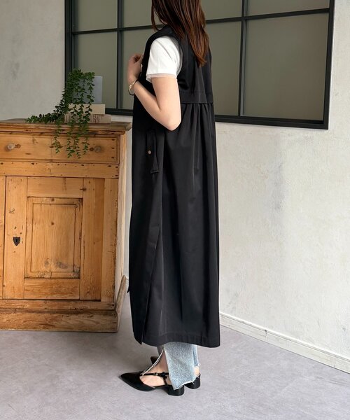 Thevon(ゼボン)の「MA-1ロングジレ(その他アウター・レディース・アイボリー/ブラック/カーキ・FREE)」の9枚目の写真