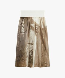 agnes b.（アニエスベー）の「フォトプリント コットン ロング フレアスカート "Ombre"（スカート）」