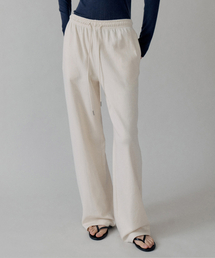 Cottage Relax Fit Wide Banding Pants_IVORY