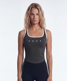 HDEX（エイチデックス）の「ソフィ スクエアネック クロップブラトップ (メランジェチャコール)（チューブトップ）」