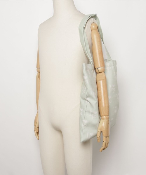 LA POMME petit（ラポミ・プチ）の「Mint Green Monogramme Tote（トートバッグ・レディース・グリーン・FREE）」の5枚目の写真