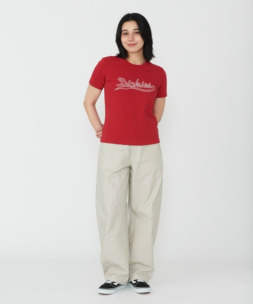 Dickies（ディッキーズ）の「Dickies/ディッキーズ グラフィックTシャツ 半袖/ブランドロゴTシャツ/ロゴT（Tシャツ/カットソー・レディース・レッド/ホワイト/ブラック・X-SMALL/MEDIUM/SMALL）」の18枚目の写真