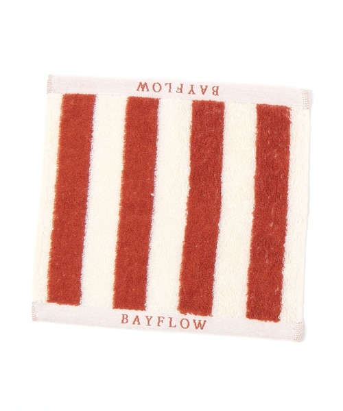 BAYFLOW(ベイフロー)の「BFハンドタオル(太ストライプ)25×25(ハンカチ/ハンドタオル・レディース・ブルー/ネイビー/ブラウン・0)」の5枚目の写真