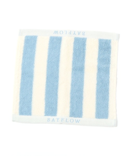 BAYFLOW(ベイフロー)の「BFハンドタオル(太ストライプ)25×25(ハンカチ/ハンドタオル・レディース・ブルー/ネイビー/ブラウン・0)」の6枚目の写真