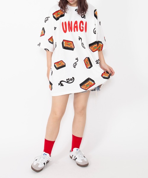 PUNYUS(プニュズ)の「【新サイズ】うなぎ総柄Tシャツ(Tシャツ/カットソー・レディース・その他1・5/4/3/2/1)」の5枚目の写真