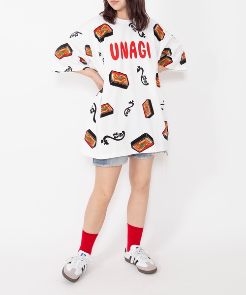 PUNYUS(プニュズ)の「【新サイズ】うなぎ総柄Tシャツ(Tシャツ/カットソー・レディース・その他1・5/4/3/2/1)」の6枚目の写真