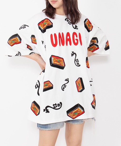 PUNYUS(プニュズ)の「【新サイズ】うなぎ総柄Tシャツ(Tシャツ/カットソー・レディース・その他1・5/4/3/2/1)」の3枚目の写真