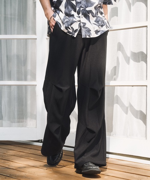 CASPER JOHN（キャスパージョン）の「Pleats tuck pants/プリーツタックパンツ（その他パンツ・メンズ・グレー/ブラック/ブラウン・X-SMALL/LARGE/MEDIUM/SMALL）」の5枚目の写真