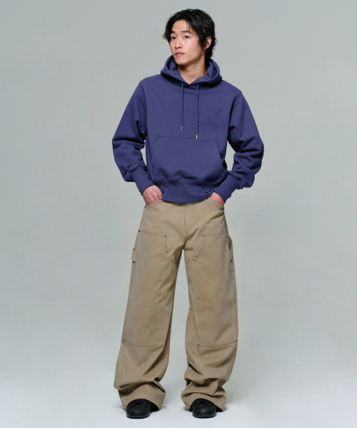 ERA(エラ)の「UNISEX ERA HEAVY HOODIE - INK NAVY(パーカー・レディース・ネイビー・LARGE/MEDIUM/SMALL)」の4枚目の写真