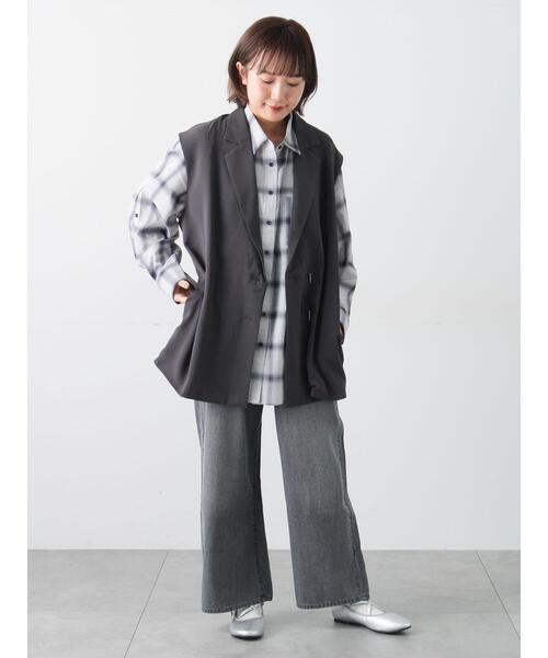 Samansa Mos2(サマンサ モスモス)の「オーバージレ(ベスト・レディース・グレー/ブラック/ブラウン・F)」の18枚目の写真