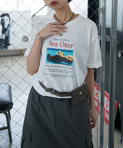 Chillfar（チルファー）の「アソートアニマルTEE（Tシャツ/カットソー・レディース・ホワイト系2/ホワイト系1/ホワイト系/グレー/チャコール/ホワイト・FREE）」の15枚目の写真