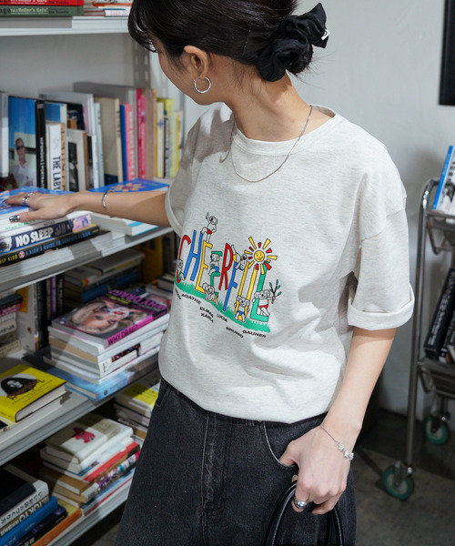 Chillfar（チルファー）の「アソートアニマルTEE（Tシャツ/カットソー・レディース・ホワイト系2/ホワイト系1/ホワイト系/グレー/チャコール/ホワイト・FREE）」の17枚目の写真