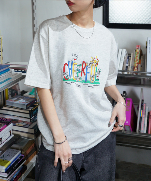 Chillfar（チルファー）の「アソートアニマルTEE（Tシャツ/カットソー・レディース・ホワイト系2/ホワイト系1/ホワイト系/グレー/チャコール/ホワイト・FREE）」の18枚目の写真