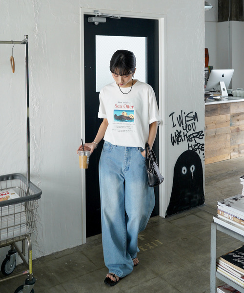 Chillfar（チルファー）の「アソートアニマルTEE（Tシャツ/カットソー・レディース・ホワイト系2/ホワイト系1/ホワイト系/グレー/チャコール/ホワイト・FREE）」の11枚目の写真