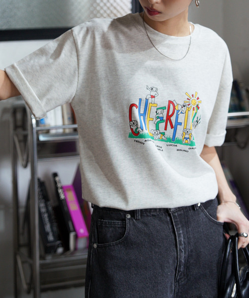 Chillfar（チルファー）の「アソートアニマルTEE（Tシャツ/カットソー・レディース・ホワイト系2/ホワイト系1/ホワイト系/グレー/チャコール/ホワイト・FREE）」の19枚目の写真
