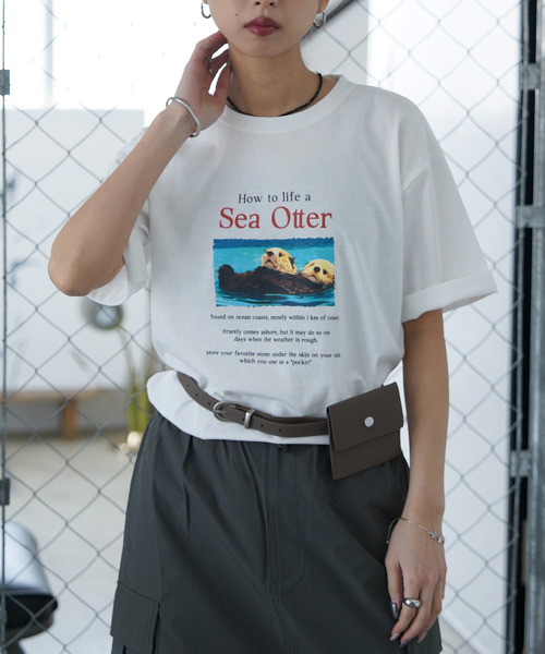 Chillfar（チルファー）の「アソートアニマルTEE（Tシャツ/カットソー・レディース・ホワイト系2/ホワイト系1/ホワイト系/グレー/チャコール/ホワイト・FREE）」の14枚目の写真