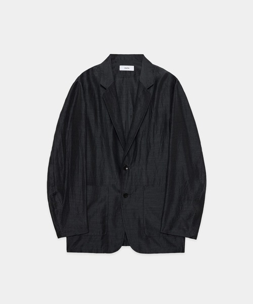 markaware（マーカウェア）の「【marka/マーカ】ウールシルクフェザークロス / ストロールアラウンドジャケット / STROLL AROUND JACKET（テーラードジャケット・メンズ・チャコールグレー/ベージュ・2/1）」の3枚目の写真
