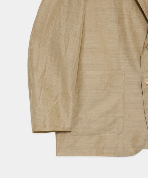 markaware（マーカウェア）の「【marka/マーカ】ウールシルクフェザークロス / ストロールアラウンドジャケット / STROLL AROUND JACKET（テーラードジャケット・メンズ・チャコールグレー/ベージュ・2/1）」の8枚目の写真