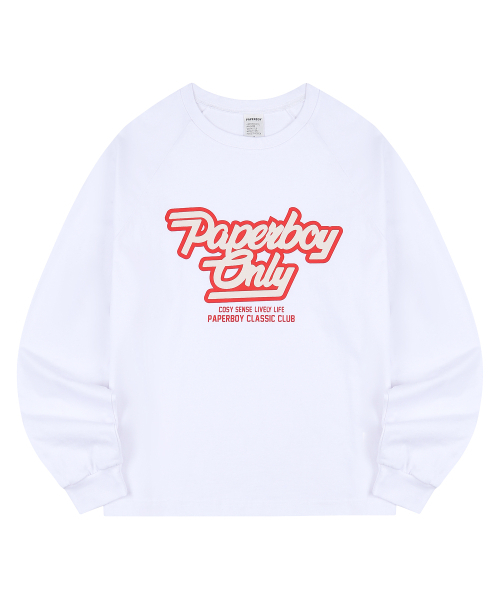PAPERBOY(ペーパーボーイ)の「オンリー レグラン オーバーサイズ ロングスリーブ - ホワイト(Tシャツ/カットソー・レディース・その他・MEDIUM/LARGE)」の1枚目の写真