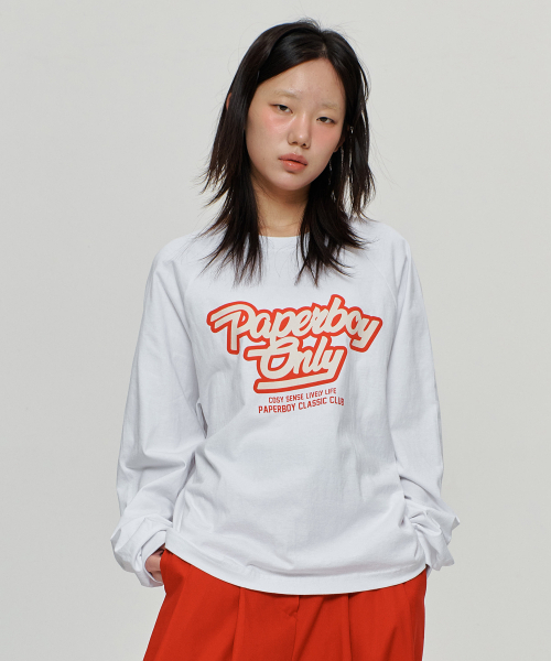 PAPERBOY(ペーパーボーイ)の「オンリー レグラン オーバーサイズ ロングスリーブ - ホワイト(Tシャツ/カットソー・レディース・その他・MEDIUM/LARGE)」の2枚目の写真