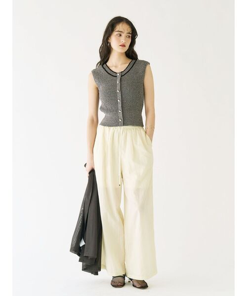 LAGUNAMOON（ラグナムーン）の「2WAYメランジベストニットプルオーバー 【夏服】（ニット/セーター・レディース・グレー/ベージュ/ピンク/オレンジ/ブラウン・FREE）」の14枚目の写真