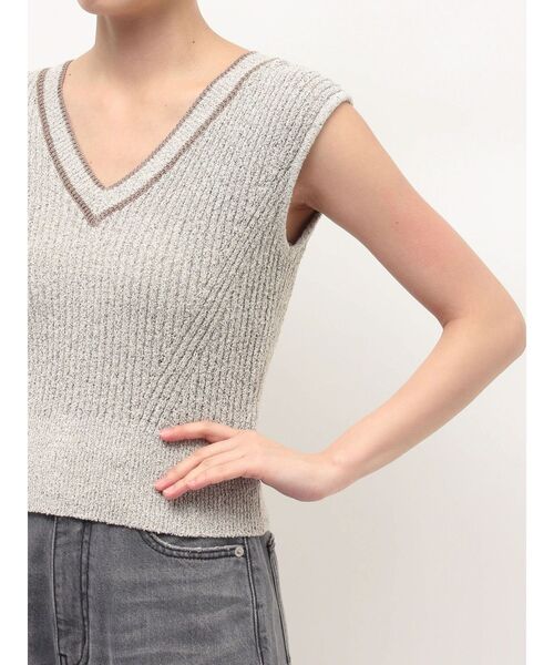 LAGUNAMOON（ラグナムーン）の「2WAYメランジベストニットプルオーバー 【夏服】（ニット/セーター・レディース・グレー/ベージュ/ピンク/オレンジ/ブラウン・FREE）」の19枚目の写真