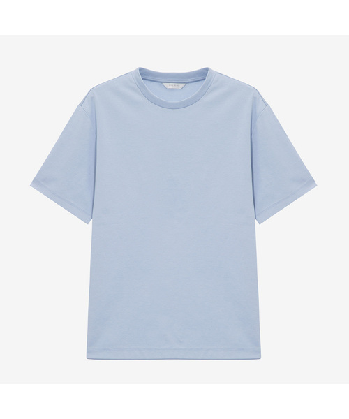 MINDBRIDGE（マインドブリッジ）の「[スーピマ]40番手コットンラウンドネックTシャツ - 4色（Tシャツ/カットソー・メンズ・ブラック/スカイブルー/チャコール/オフホワイト・95/100/105/110）」の4枚目の写真