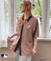 DOUBLE NAME（ダブルネーム）の「MLB&times;PEANUTSコラボ バイカラーシアーニットシャツ（シャツ/ブラウス）」
