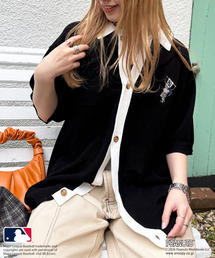 DOUBLE NAME（ダブルネーム）の「MLB&times;PEANUTSコラボ バイカラーシアーニットシャツ（シャツ/ブラウス）」