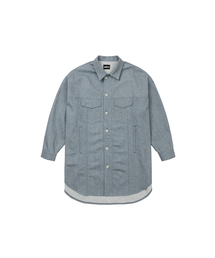 Recycled Denim Oversized Shirt Jacket [SKY BLUE]