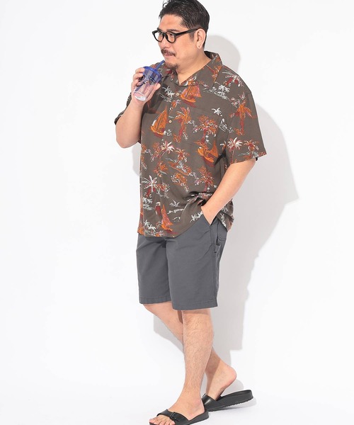 B&T CLUB(ビーティークラブ)の「アロハシャツ 半袖 メンズ 大きいサイズ レーヨン 総柄 オープンカラー シャツ B&T CLUB (ビーアンドティークラブ)(シャツ/ブラウス・メンズ・B/G/C/D/E/F/A/H・X1(3L~4L)/X2(4L~5L)/X3(6L~7L))」の13枚目の写真
