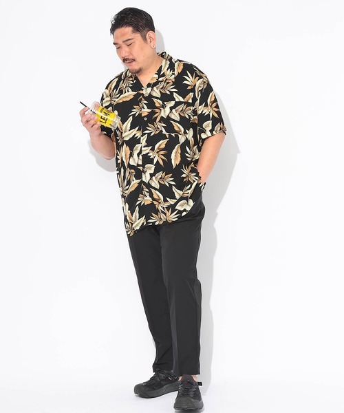 B&T CLUB(ビーティークラブ)の「アロハシャツ 半袖 メンズ 大きいサイズ レーヨン 総柄 オープンカラー シャツ B&T CLUB (ビーアンドティークラブ)(シャツ/ブラウス・メンズ・B/G/C/D/E/F/A/H・X1(3L~4L)/X2(4L~5L)/X3(6L~7L))」の17枚目の写真