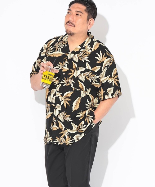 B&T CLUB(ビーティークラブ)の「アロハシャツ 半袖 メンズ 大きいサイズ レーヨン 総柄 オープンカラー シャツ B&T CLUB (ビーアンドティークラブ)(シャツ/ブラウス・メンズ・B/G/C/D/E/F/A/H・X1(3L~4L)/X2(4L~5L)/X3(6L~7L))」の19枚目の写真