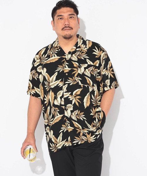 B&T CLUB(ビーティークラブ)の「アロハシャツ 半袖 メンズ 大きいサイズ レーヨン 総柄 オープンカラー シャツ B&T CLUB (ビーアンドティークラブ)(シャツ/ブラウス・メンズ・B/G/C/D/E/F/A/H・X1(3L~4L)/X2(4L~5L)/X3(6L~7L))」の21枚目の写真