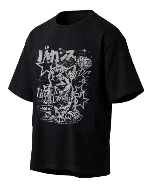 NTBC(エヌティービーシー)の「ギャラクシーキャットオーバーサイズ半袖Tシャツ_2COLOR(Tシャツ/カットソー・レディース・ネイビー/ブラック・MEDIUM/LARGE/X-LARGE)」の12枚目の写真