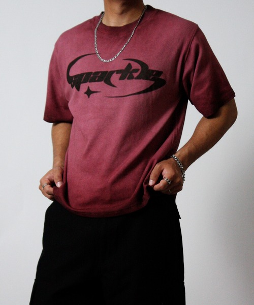 NYLAUS(ナイラス)の「【NYS】ヴィンテージ テレコ半袖Tシャツ ロゴTシャツ グランジ(Tシャツ/カットソー・メンズ・チャコール/ホワイト/ピンク・M/L)」の3枚目の写真