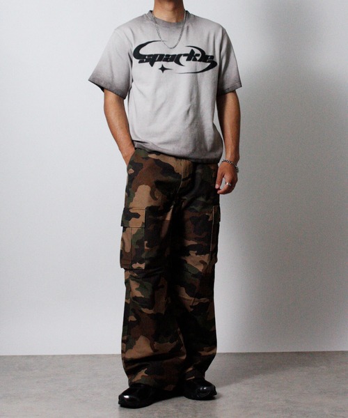 NYLAUS(ナイラス)の「【NYS】ヴィンテージ テレコ半袖Tシャツ ロゴTシャツ グランジ(Tシャツ/カットソー・メンズ・チャコール/ホワイト/ピンク・M/L)」の8枚目の写真