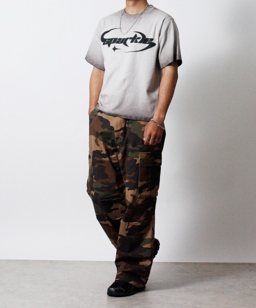 NYLAUS(ナイラス)の「【NYS】ヴィンテージ テレコ半袖Tシャツ ロゴTシャツ グランジ(Tシャツ/カットソー・メンズ・チャコール/ホワイト/ピンク・M/L)」の10枚目の写真