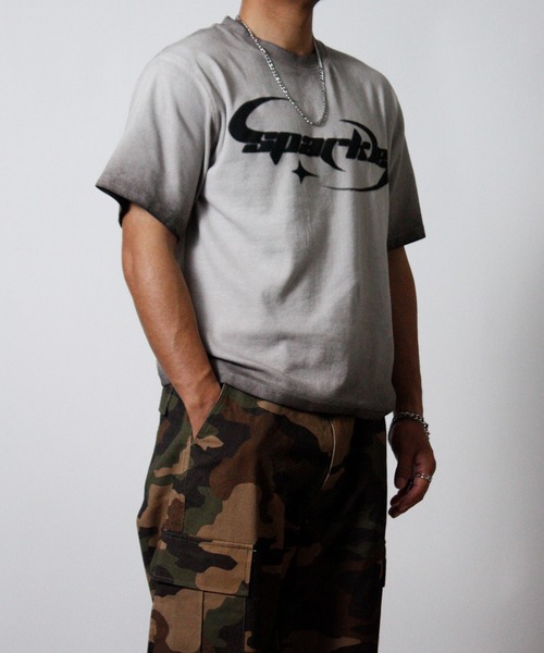 NYLAUS(ナイラス)の「【NYS】ヴィンテージ テレコ半袖Tシャツ ロゴTシャツ グランジ(Tシャツ/カットソー・メンズ・チャコール/ホワイト/ピンク・M/L)」の5枚目の写真