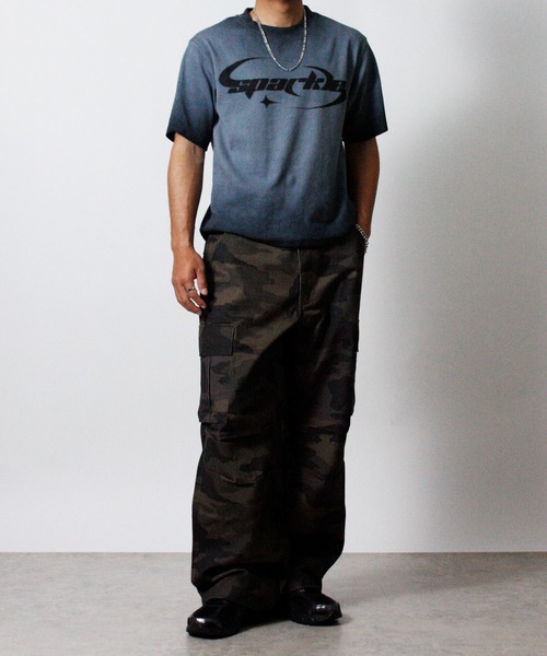 NYLAUS(ナイラス)の「【NYS】ヴィンテージ テレコ半袖Tシャツ ロゴTシャツ グランジ(Tシャツ/カットソー・メンズ・チャコール/ホワイト/ピンク・M/L)」の16枚目の写真
