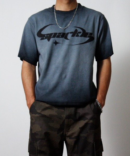 NYLAUS(ナイラス)の「【NYS】ヴィンテージ テレコ半袖Tシャツ ロゴTシャツ グランジ(Tシャツ/カットソー・メンズ・チャコール/ホワイト/ピンク・M/L)」の12枚目の写真