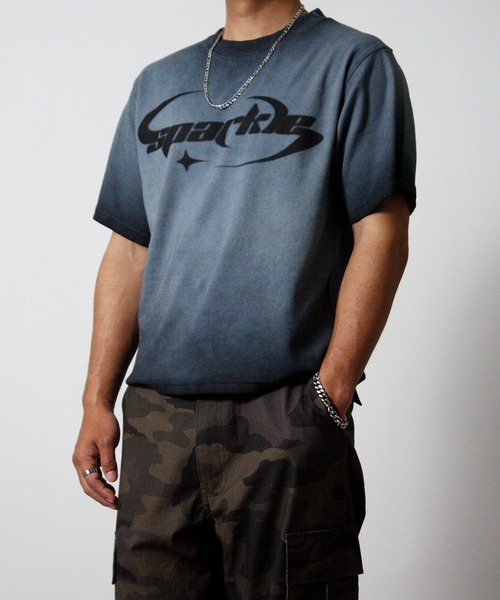 NYLAUS(ナイラス)の「【NYS】ヴィンテージ テレコ半袖Tシャツ ロゴTシャツ グランジ(Tシャツ/カットソー・メンズ・チャコール/ホワイト/ピンク・M/L)」の15枚目の写真