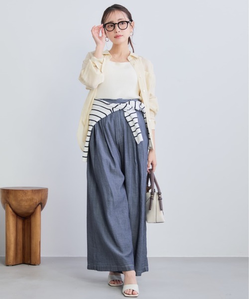 COHINA(コヒナ)の「ベーシックラミーシャツ 【低身長・小柄女性】(シャツ/ブラウス・レディース・グレー/ブルー/ベージュ/ピンク・ONE SIZE)」の17枚目の写真