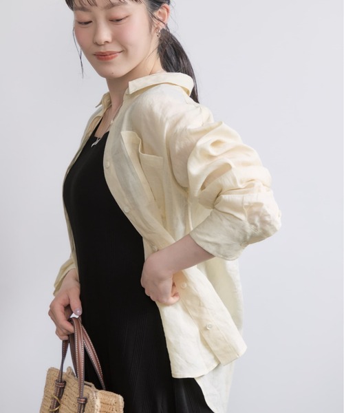 COHINA(コヒナ)の「ベーシックラミーシャツ 【低身長・小柄女性】(シャツ/ブラウス・レディース・グレー/ブルー/ベージュ/ピンク・ONE SIZE)」の21枚目の写真