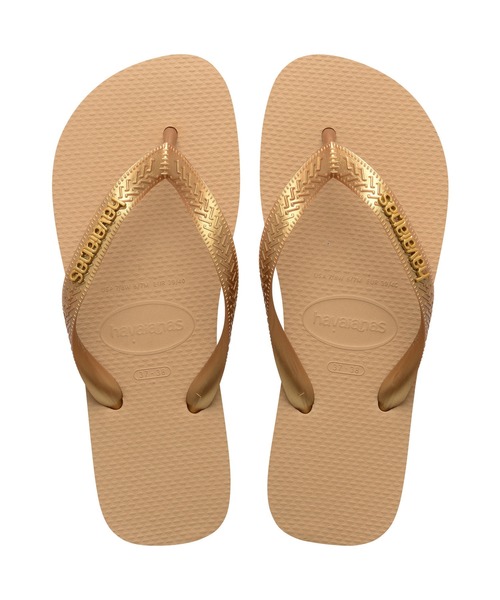 havaianas(ハワイアナス)の「TOP LOGO METALLIC(サンダル・レディース・ブラック系その他/ゴールド/ピンク系その他/ホワイト・23cm/27cm/25.5cm/24.5cm/22cm)」の1枚目の写真
