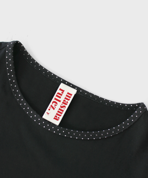 MASMARULEZ APPAREL(マスマルールズ アパレル)の「Layered Dot Ruffle Long Sleeve_Black(Tシャツ/カットソー・レディース・ブラック・ONE SIZE)」の6枚目の写真