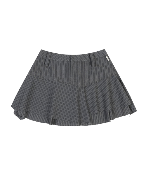 ORDINARY HOLIDAY（オーディナリー ホリデー）の「STRIPE FLARE SKIRT [CHARCOAL]（スカート・レディース・その他・SMALL/MEDIUM）」の3枚目の写真