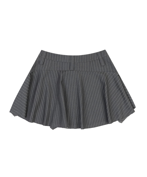 ORDINARY HOLIDAY（オーディナリー ホリデー）の「STRIPE FLARE SKIRT [CHARCOAL]（スカート・レディース・その他・SMALL/MEDIUM）」の4枚目の写真